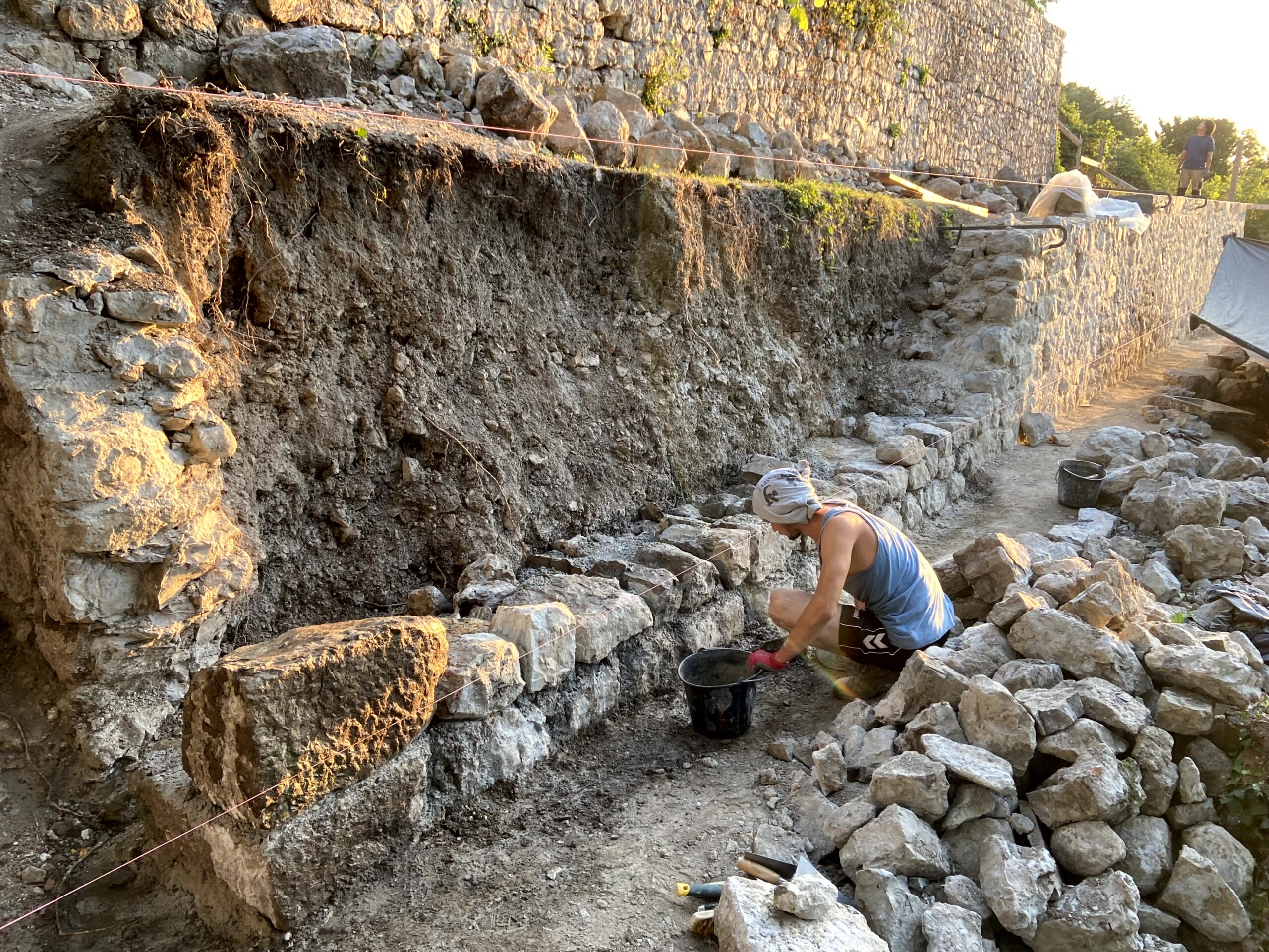 Réfection de murs de soutènement en pierres à Biviers